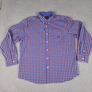 Chaps Shirt‎ Men's XXL Multicolor Plaid Easy Care Button Down Long Sleeve A3